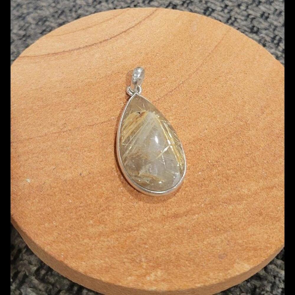Sterling gemstone pendant